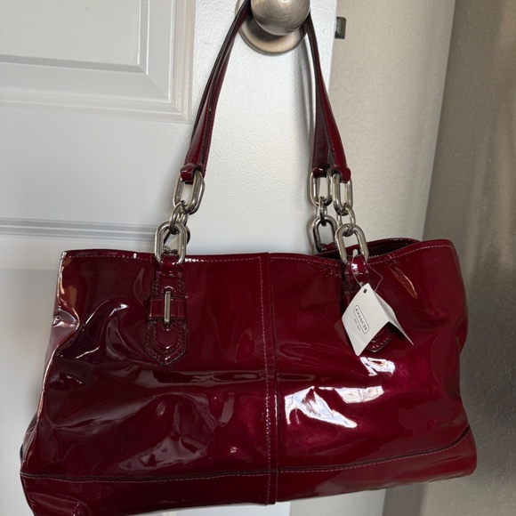 NWT Red Patent Leather Purse/Bag - Picture 2 of 10